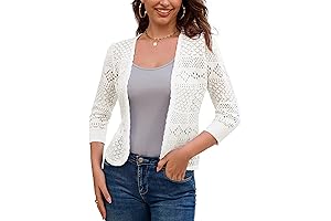 2024 Summer's New Style Women's Casual Solid Open Front Long Sleeve Solid Cardigan