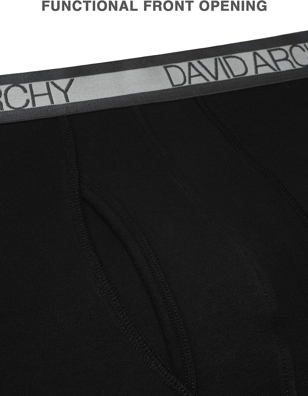 DAVID ARCHY Men's Winter Warm Stretchy Cotton Fleece Lined Base Layer Pants Thermal Bottoms Long Johns with Fly 2 Pack (L, Black) at  Men’s Clothing store