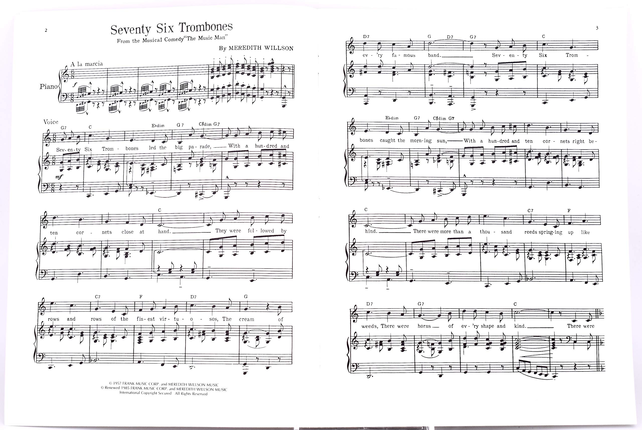 Vocal Selections From "The Music Man" By Meredith Willson | Songbook for Piano, Vocal and Guitar | Classic Broadway Sheet Music with 8 Beloved Songs for Performers, Students and Music Teachers - Image 3