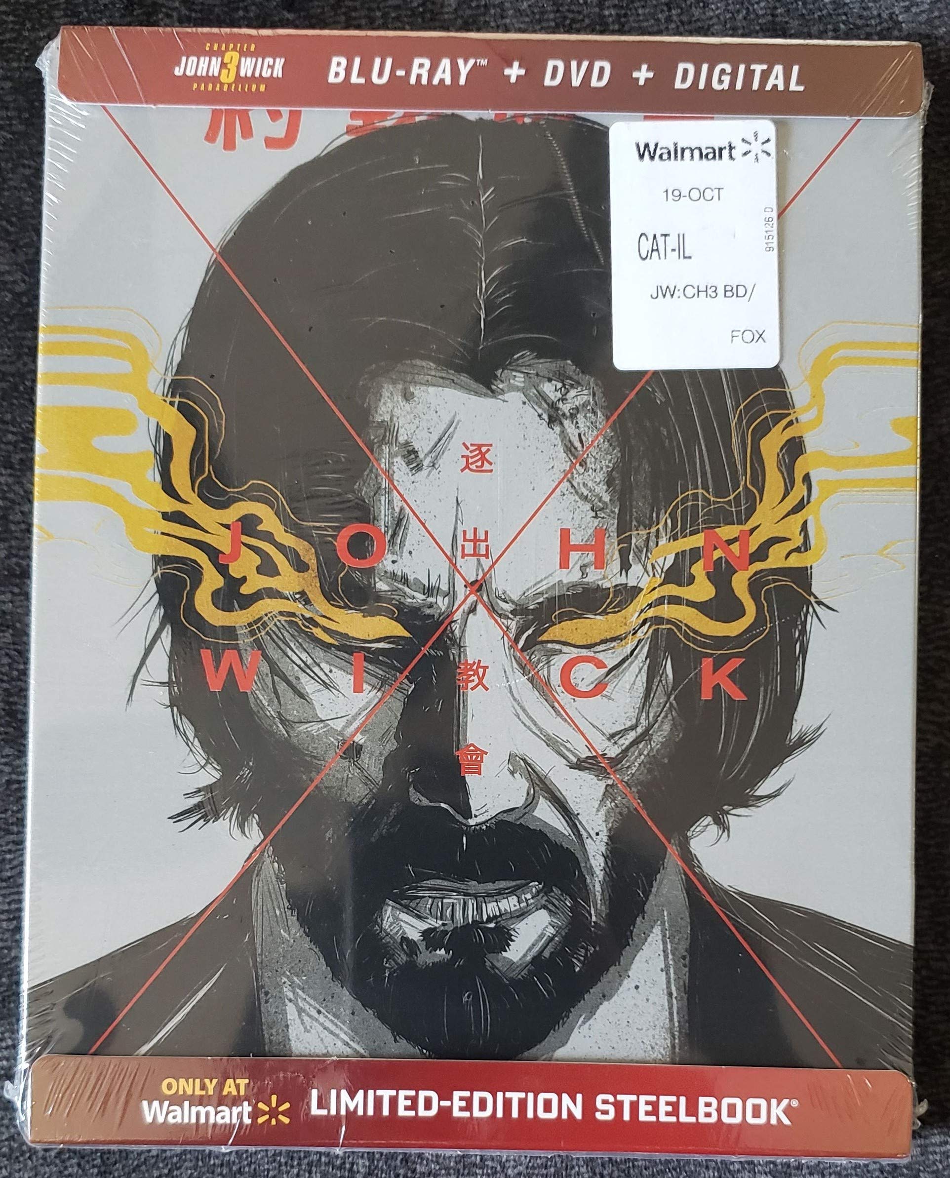 Amazon.com: JOHN WICK CHAPTER 3 PARABELLUM Blu-ray DVD Digital