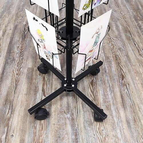 Miniatura 6 de FixtureDisplays Estante para tarjetas de felicitación de 24 bolsillos de 6 pulgadas de ancho (se adapta a tarjetas de 5 x 7 pulgadas con sobre)