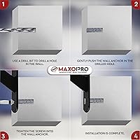 Vista 6 de Kit de anclajes y tornillos para paneles de yeso - Kit de anclajes de pared secos de plástico de 370 piezas - Anclajes de pared y tornillos