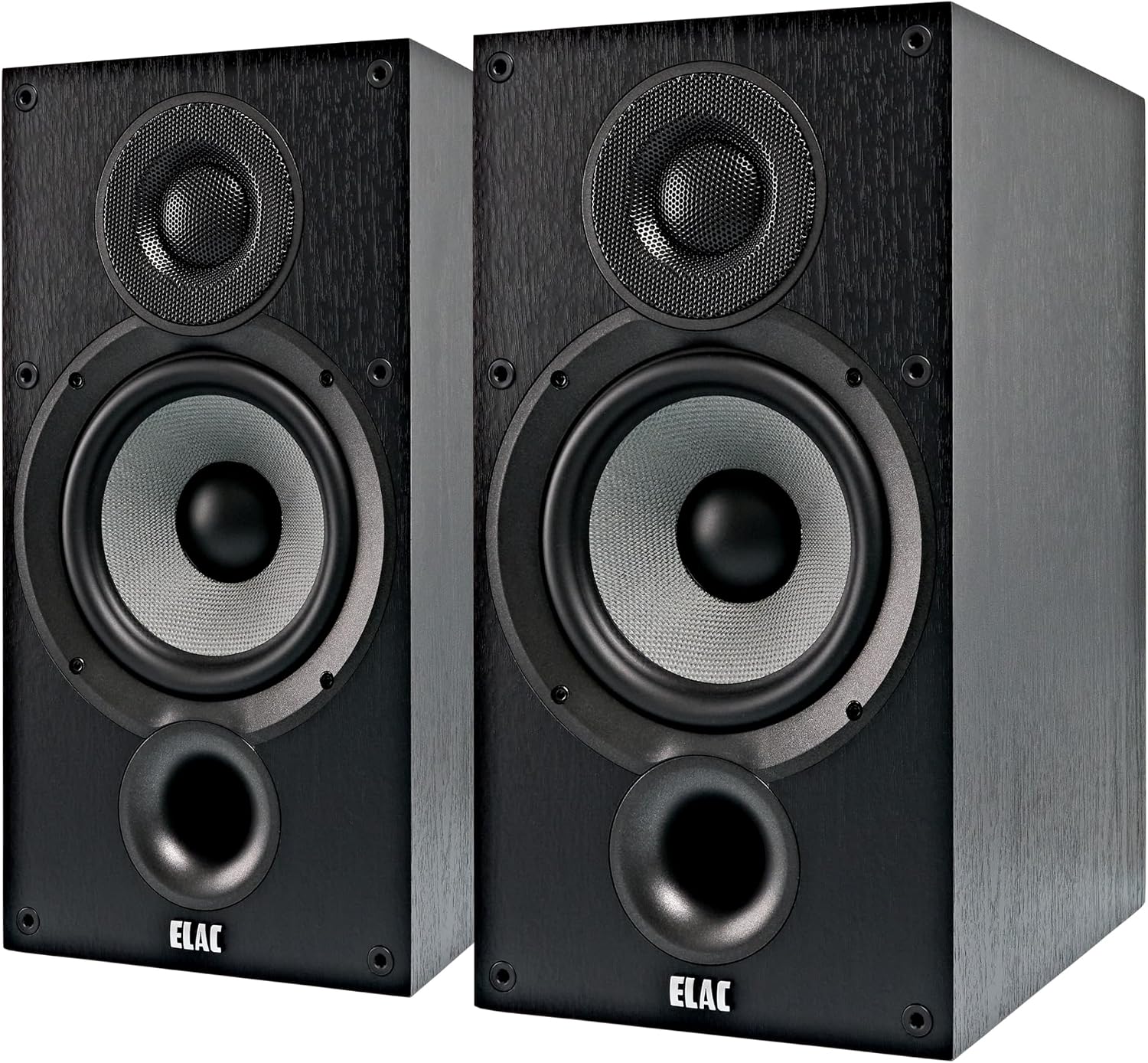 ELAC Debut 2.0 B6.2 Bookshelf Speakers, Black (Pair)