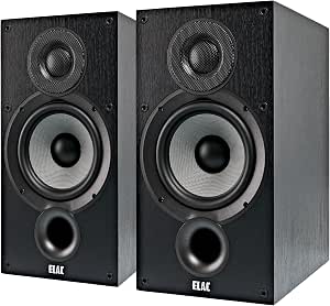 ELAC Debut 2.0 B6.2 Bookshelf Speakers, Black (Pair)