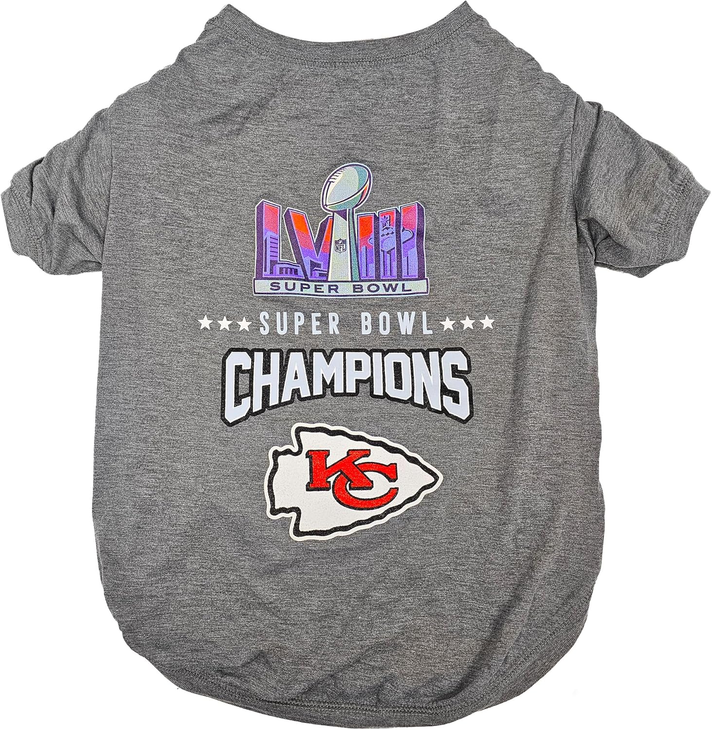 NFL 2024 Super Bowl LVIII Championship Pet Tee Shirt, Durable Sporty Pet Tee, Large. *Limited Edition NFL Champ Dog T-Shirt. Licensed NFL Football Winning Shirt for Dogs & Cats