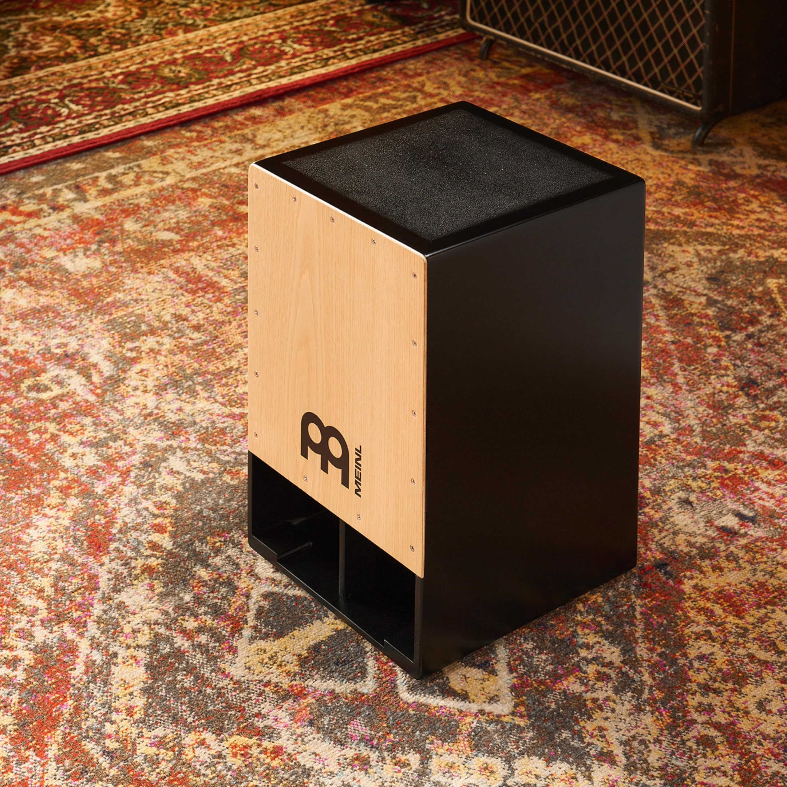 Meinl Percussion Subwoofer Cajon Instrument - Grande drum box avec 2 rosaces projetant le son - Surface de jeu American White Ash (SUBCAJ1AWA)