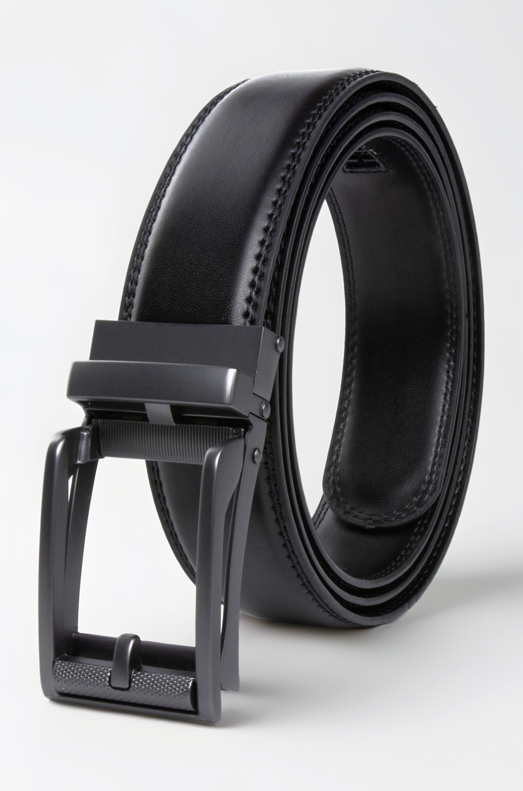 Genuine Leather Belt for Men with Easier Adjustable Autolock Buckle - Micro Adjustable Belt Fit Everywhere |Formal & Casual | Elegant Gift Box