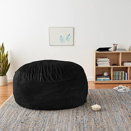 Miniatura 246 de Chill Sack - Funda para puf Microgamuza - Carbón - Solo funda,Microsuede - Chocolate - Solo funda,Microsuede - Azul marino - Solo funda,Guijarro -