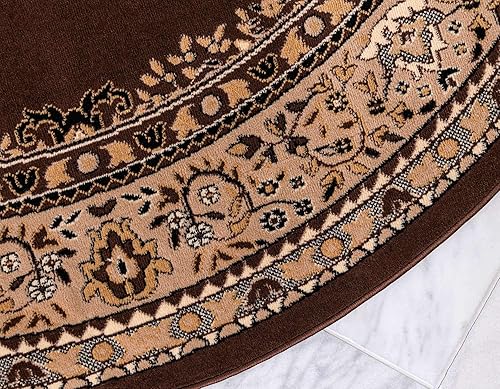 Vista 430 de Unique Loom Reza Collection- Alfombra, Polipropileno, Marrón Marrón/ marfil