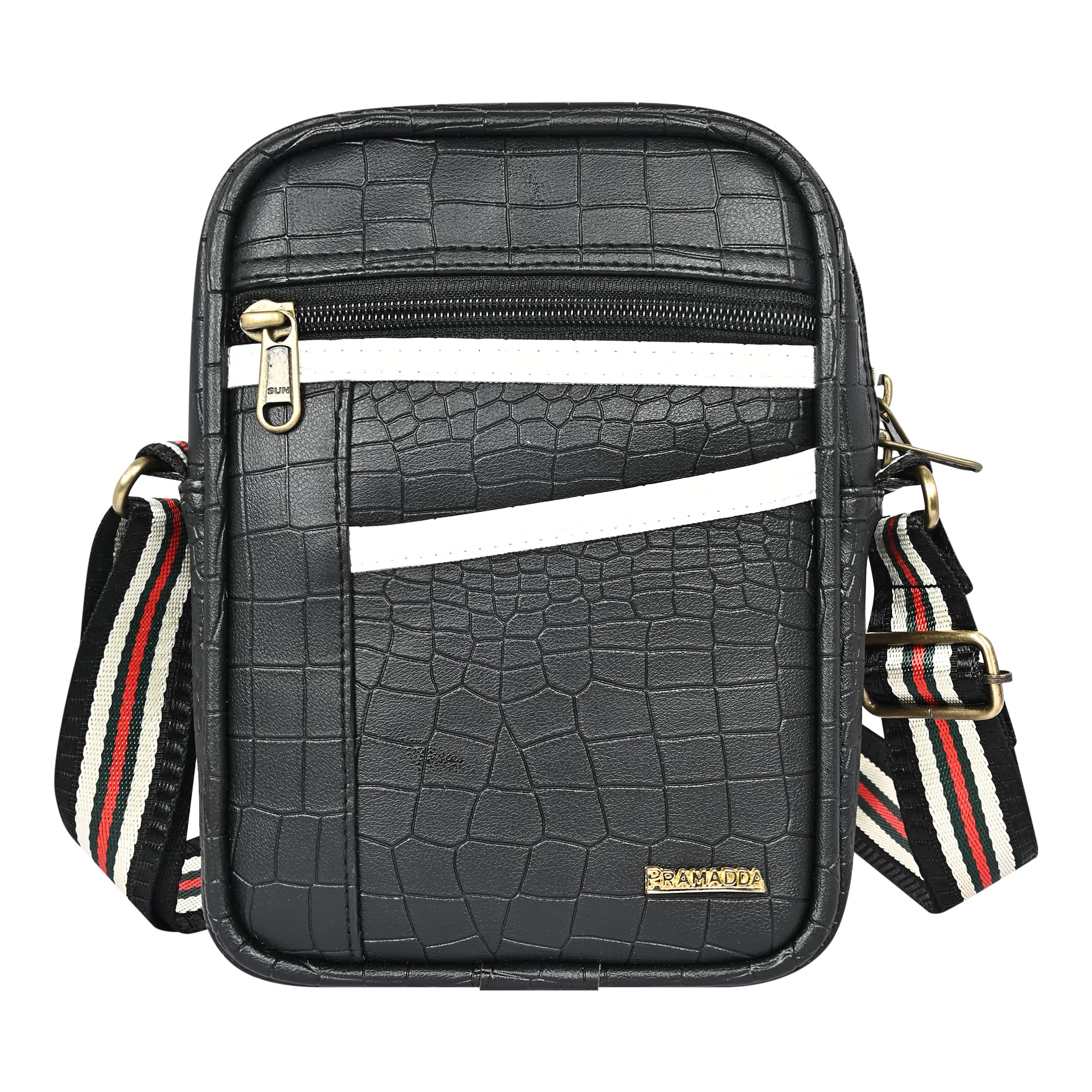 Italian Vegan Leather Sling Bag For Men Women Travel | Stylish Mobile Side Crossbody Messenger Bag | Passport Documents Bags | Corporate Gift for men.-image-37