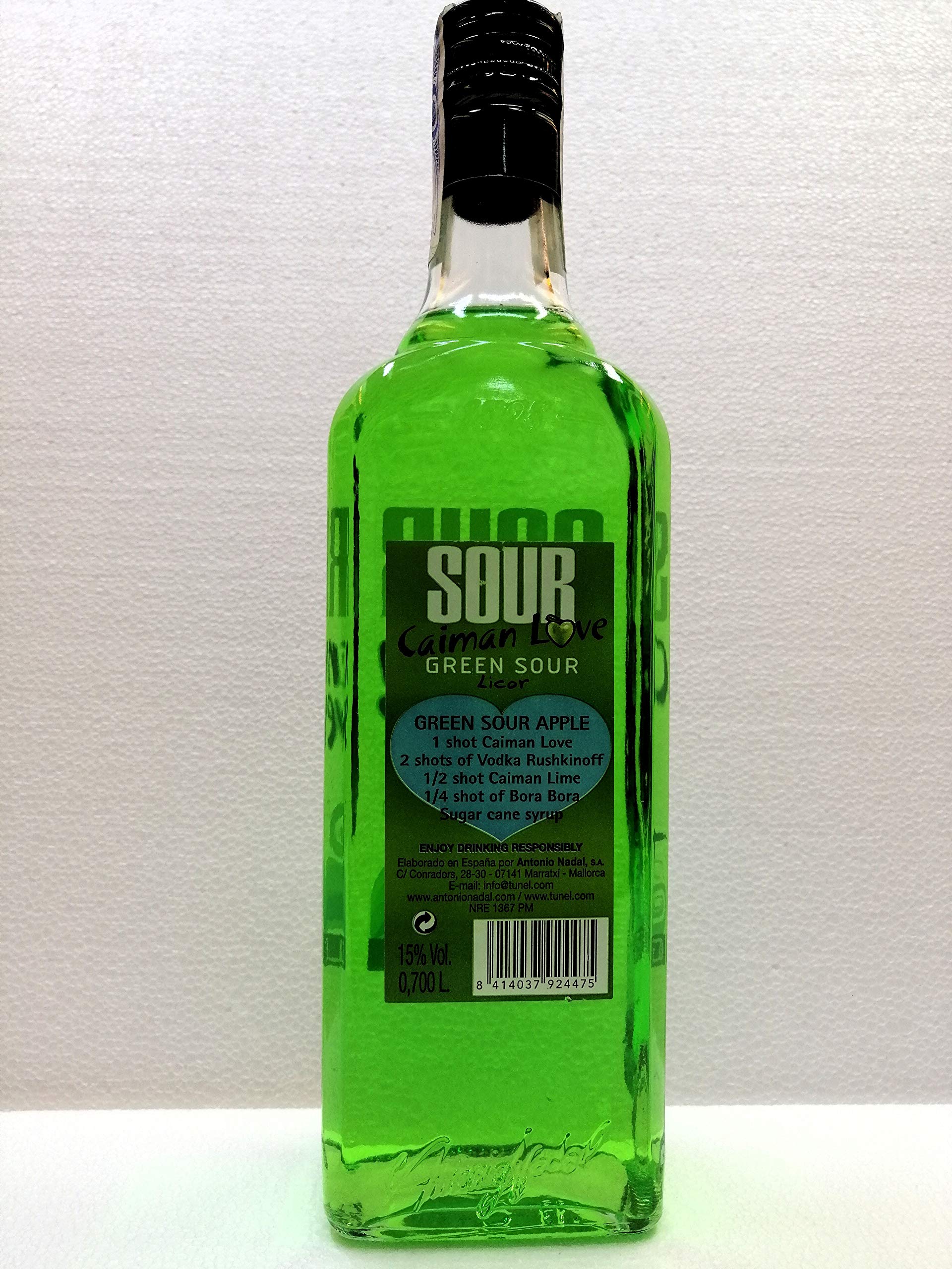 Green Sour Apple Caiman Love 70cl 15% Alcohol
