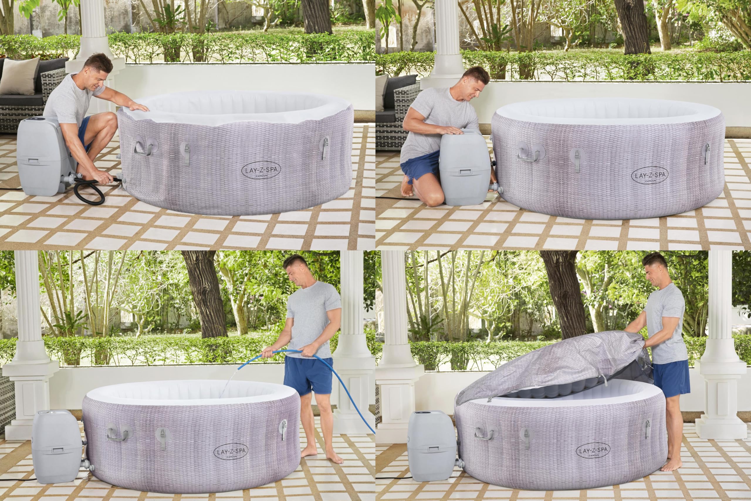 Bestway Lay-Z-SPA® 71" x 26"/1.80m x 66cm Cancun AirJet