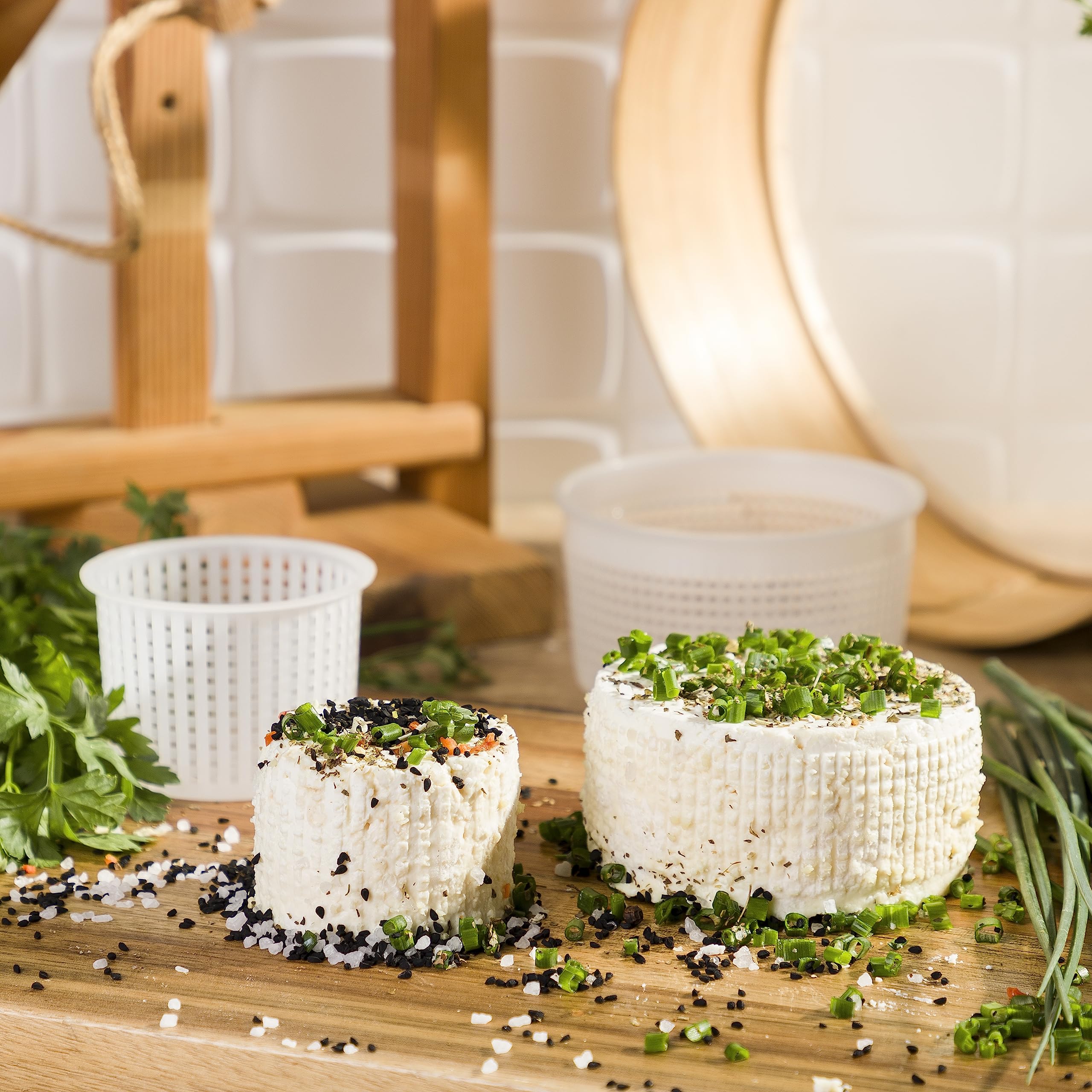 AlcoFermBrew Set di 20 Fuscelle per Formaggio - Forma plastica per formaggio - Kit stampi per formaggio freschi