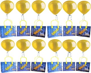Ari 12 pcs Reusable Gamer Birthday Party Supplies: 12 Video Game Bags & Balloons, Battle Royal Party Favors
