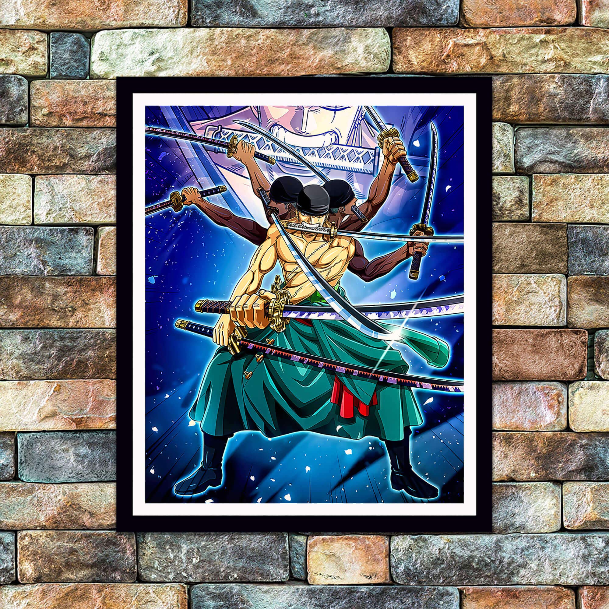 Poster One Piece Zoro Sur Toile - 30 X 45 Cm - Décoration Chambre, Salon - Impression Haute Qualité