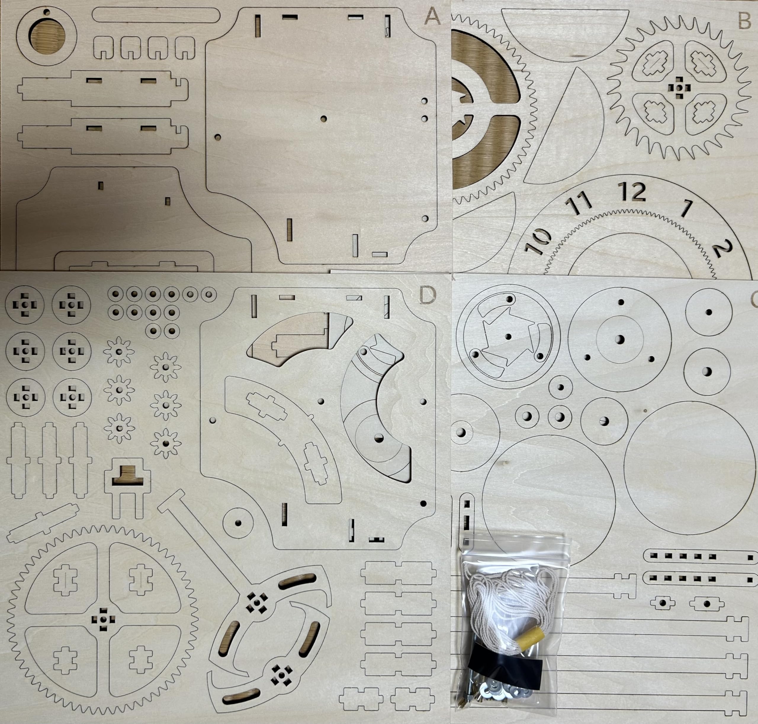 Amazon.co.jp: 振り子時計 組み立てキット 機械式 木製 電池不要 DIY