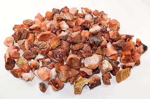 Miniatura 5 de Ágata cornalina naranja roja piedras ásperas de cristal natural Cabujones de piedras preciosas minerales Cabujones de muestras de roca - Madagascar