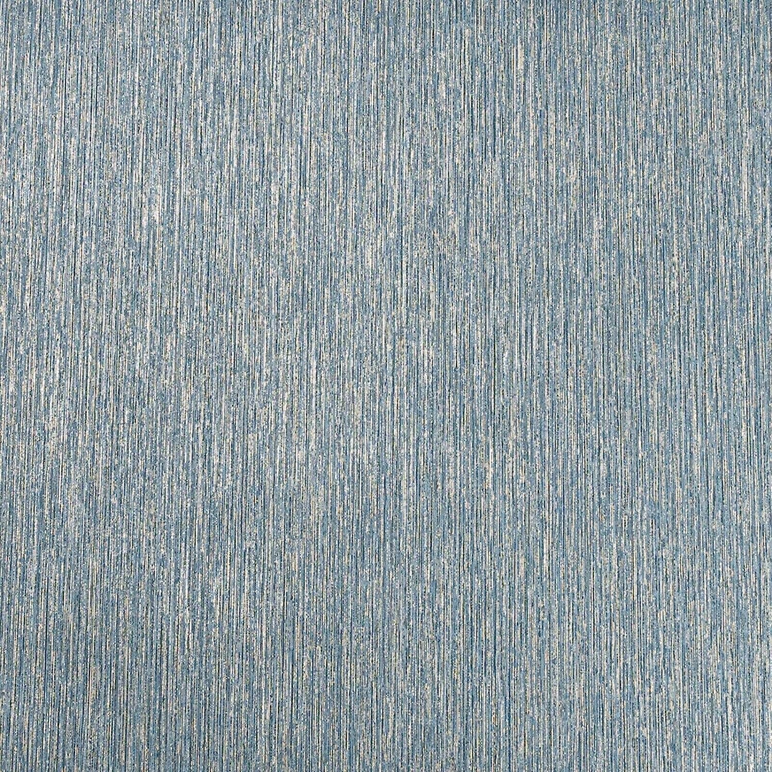 SOPHIE LAURENCE Linen Textured Designer Wallpaper - Non-Woven Vinyl - Heavy Duty Thick - Paste The Wall (Sample, Blue Gold) — image 1