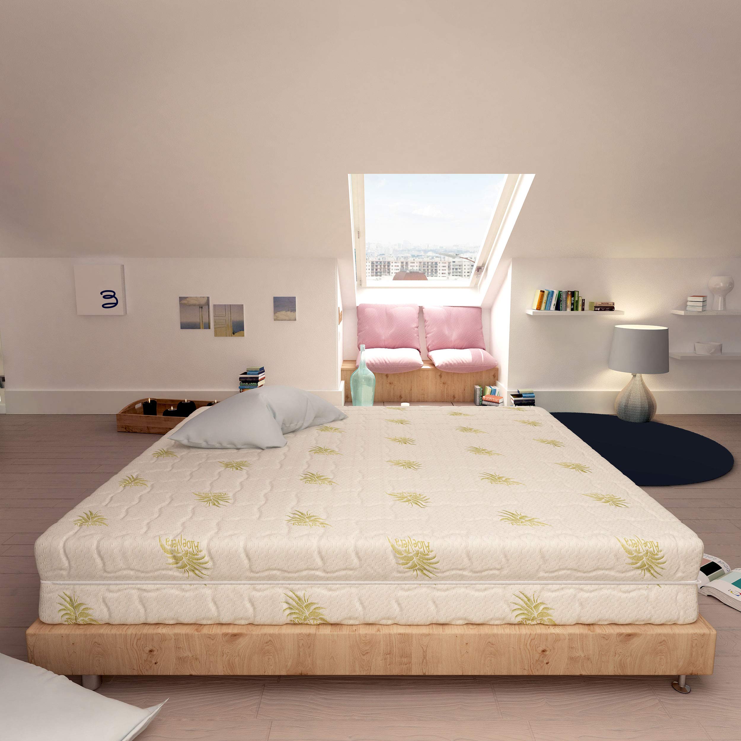 Baldiflex Emporio Materasso Memory Matrimoniale, Dream Soft, 7 cm Memory, H 25 cm, Sfoderabile Aloe 3D, Misura 160x190x25cm