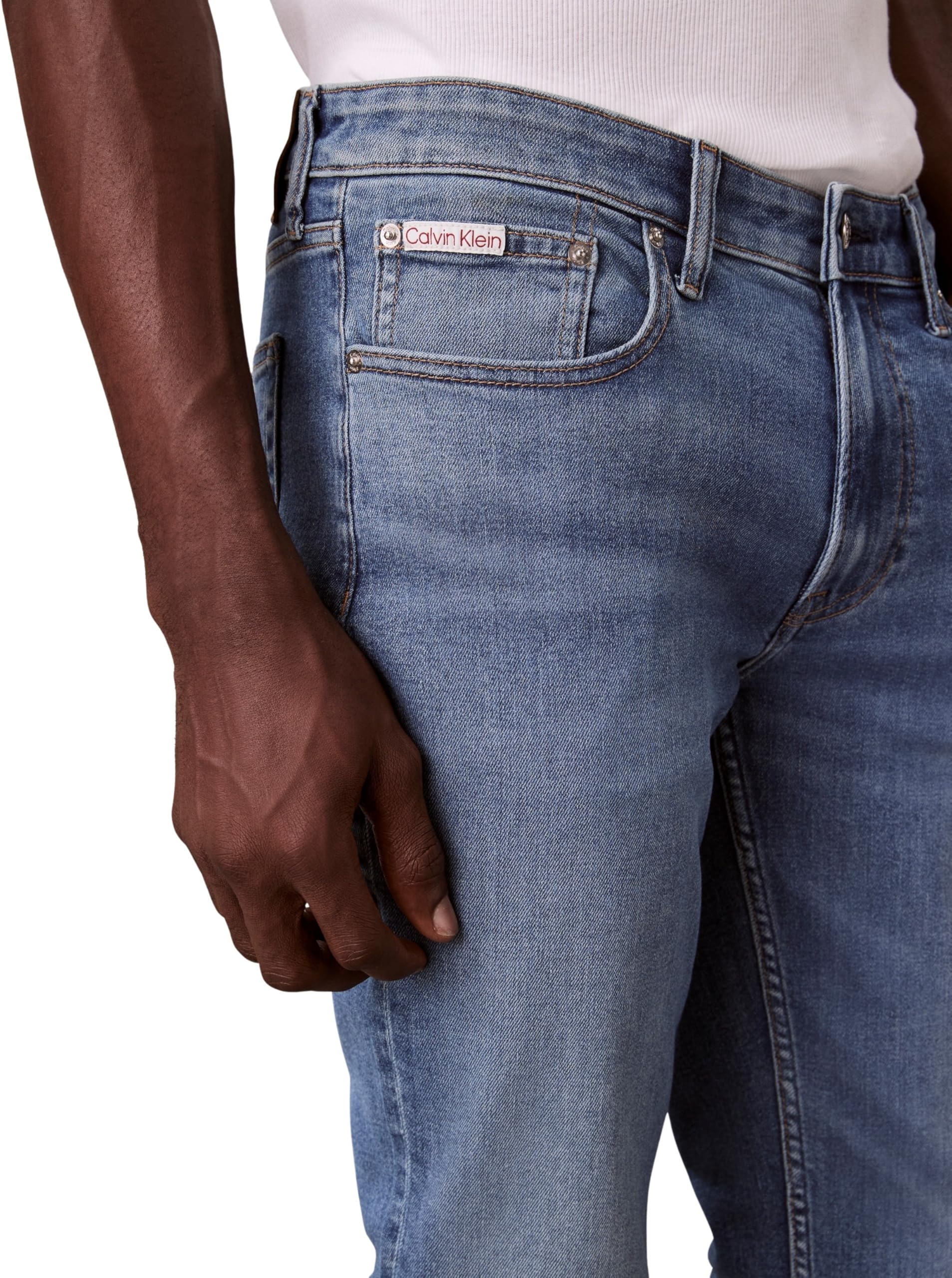 Calvin Klein - Slim Faded Clearwater Jean Lv04re776g, Jeans Unisex - Adulto