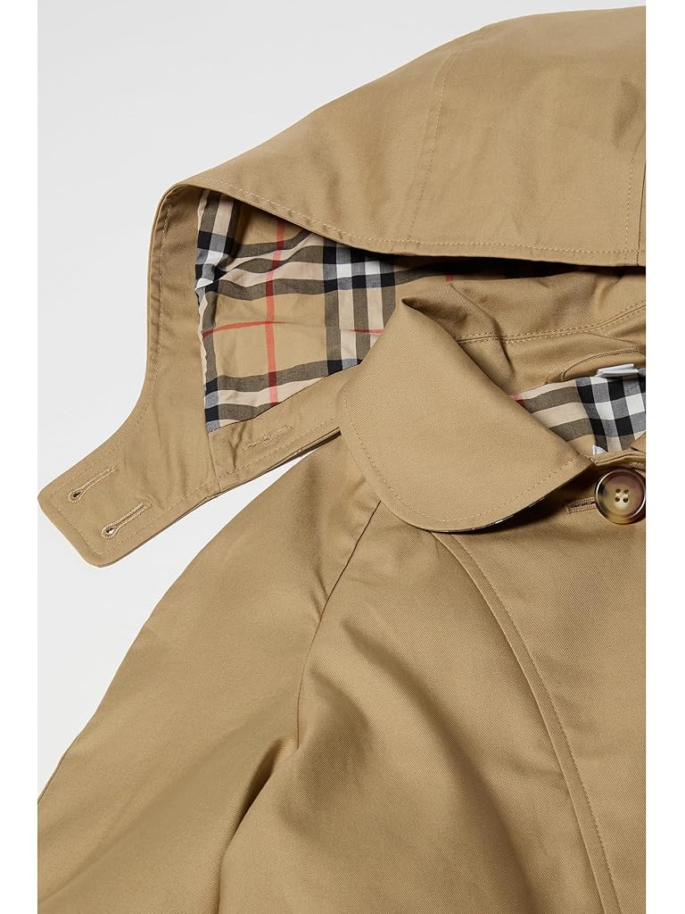 Bone Burberry Zoe Trench Coat (Big Kid)