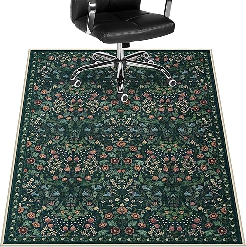 Miniatura 23 de Anidaroel Tapete para silla de 48 x 60 pulgadas para suelos de madera dura y azulejos, alfombra de silla de oficina para silla rodante, tapete