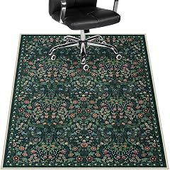 Anidaroel Floral Office Chair Mat for Hardwood Floor 36x48 Desk Chair Mat for Hard Floors Under Desk Rug