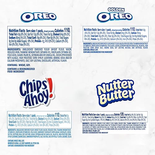 Miniatura 2 de Oreo Oreo Original Oreo Golden Chips Ahoy  Nutter Butter Cookie Snacks Pack de variedades 56 paquetes de refrigerios 2 cookies por paquete
