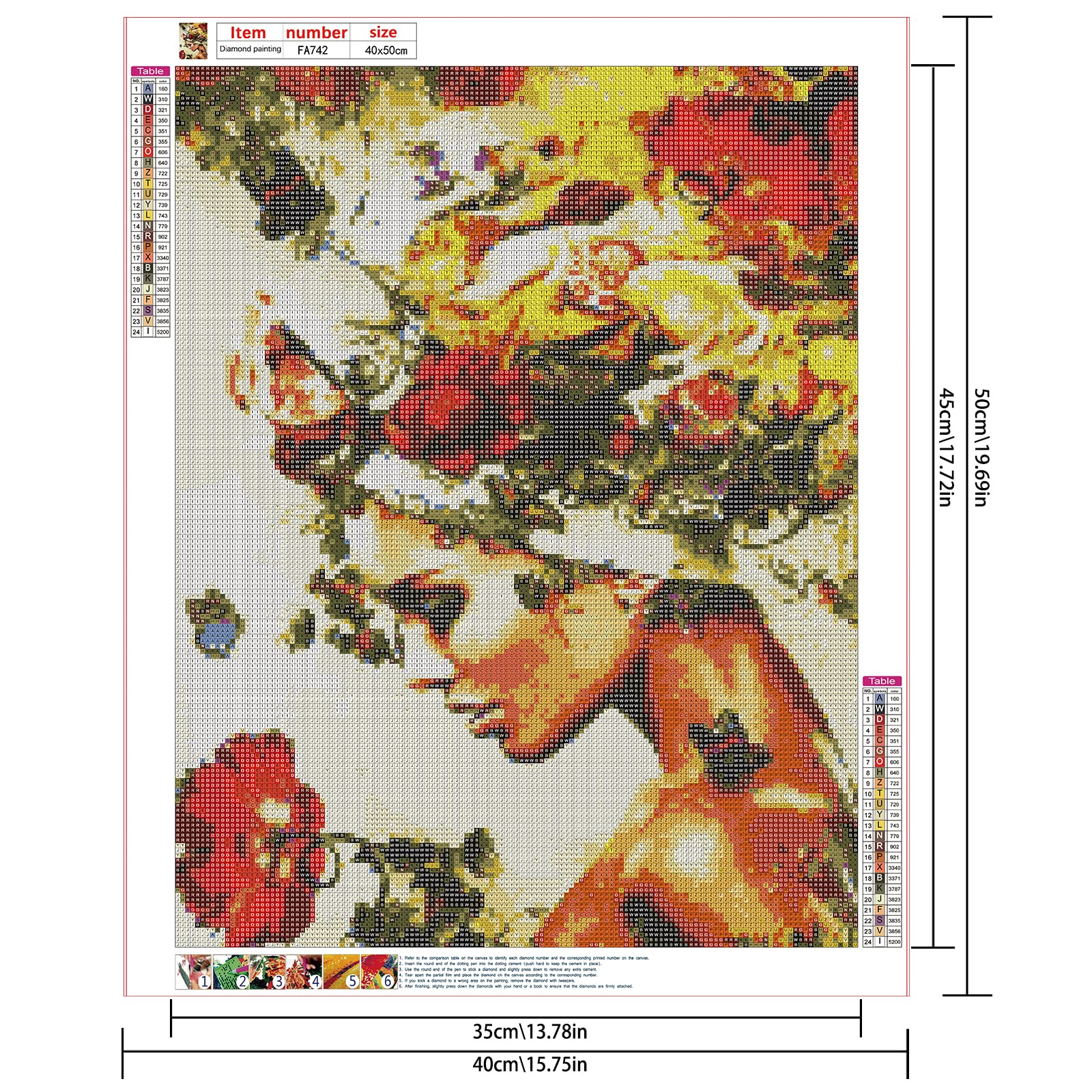 DCIDBEI Diamond Painting 5D 40x50cm - Donna Africana Colorata - Kit Completo Con Tela E Accessori
