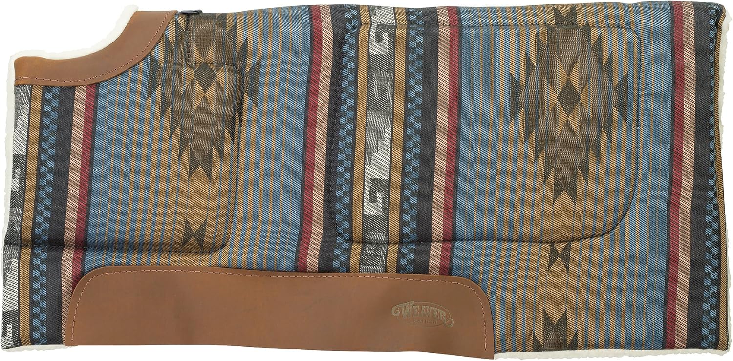 Weaver Leather 35-9307-H37 Contoured Saddle Pad - Merino Wool Fleece Lining,