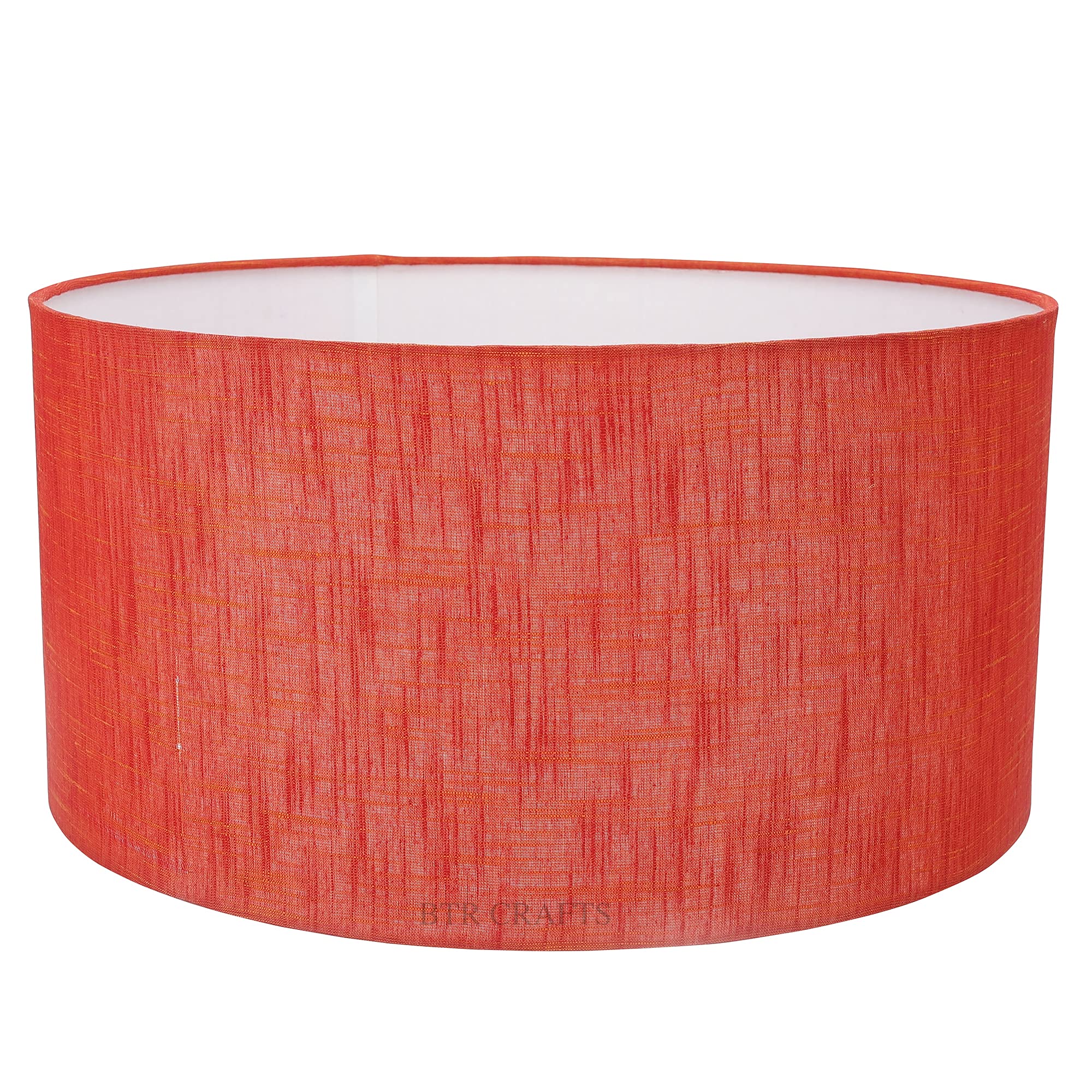 Asian BTR Crafts 16" Inches Cotton Fabric, Drum Lamp Shade, Tripod & Floor Stands, Red Texture (Largest)-image-3