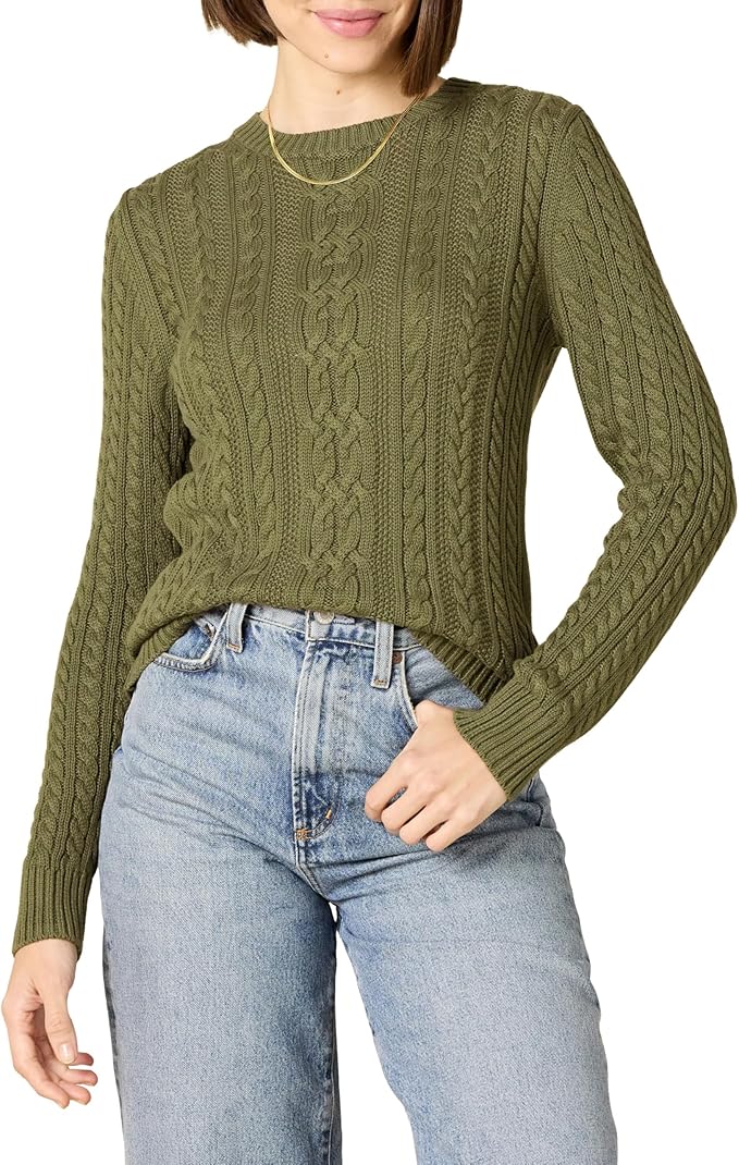Women's Cable Crewneck Sweater