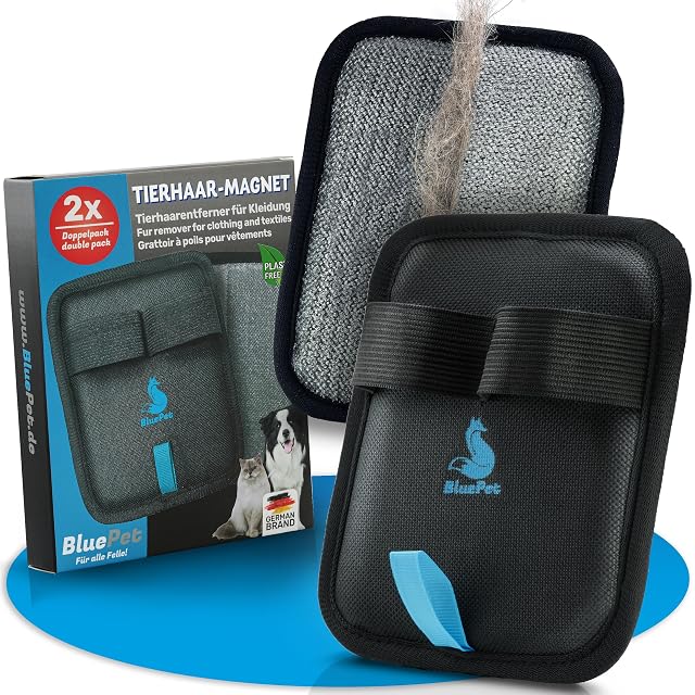 BluePet Guantes Quitapelos, Guante Quita Pelos de Perros, Gatos y Mascotas