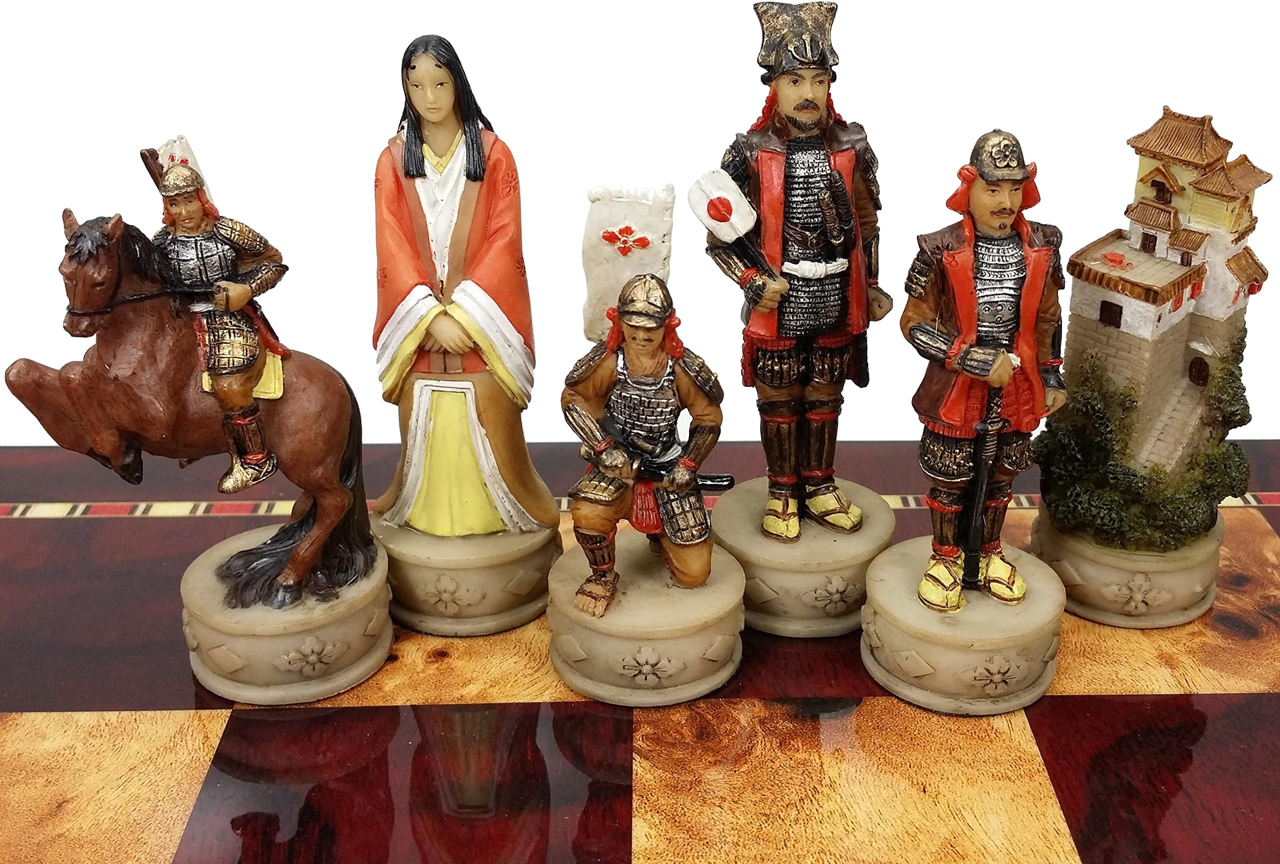 HPL Japanese Samurai Warrior Set of Chess Men Pieces - NO Board