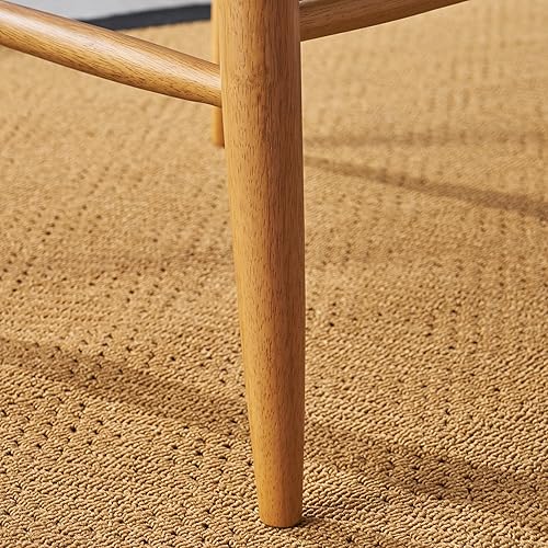 Miniatura 4 de Juego de 2 taburetes de bar de altura de mostrador, sillas de comedor de madera de goma para encimera de cocina, sillas de escritorio y juegos de