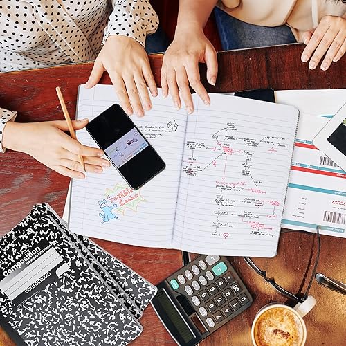 Miniatura 5 de Cuadernos de composición a granel, Cuadernos de papel con rayas universitarias, 100 hojas, Cuadernos de suministros escolares, Cuadernos de