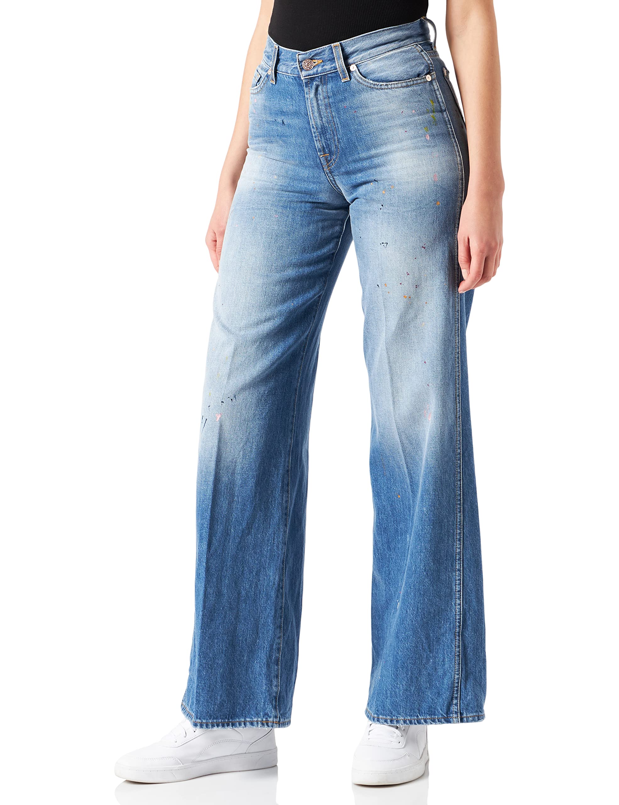 7 For All Mankind Damen JSP0066PMP Jeans, Mid Blue, 31