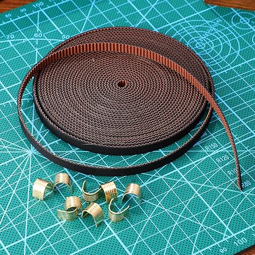 Miniatura 9 de Correa de distribución para impresora 3D de 196.85 pulgadas, Gt2, correa de goma antideslizante con 10 hebillas de cobre, 0.236 in de ancho, piezas