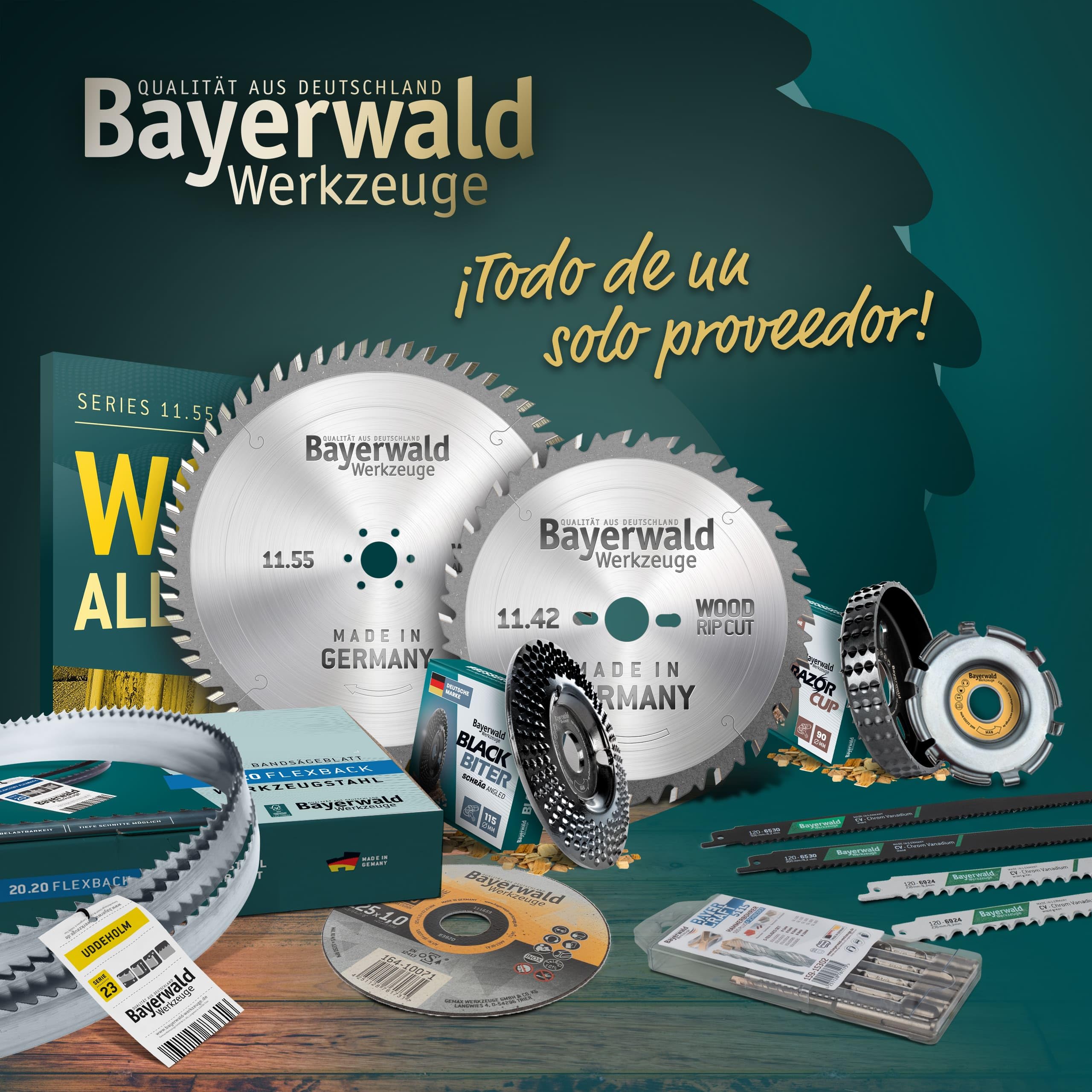 Bayerwald Uddeholm - Hoja de sierra de cinta (1425 x 6 x 0,4 x 4 mm, compatible con todo tipo de madera/sierra de cinta Einhell