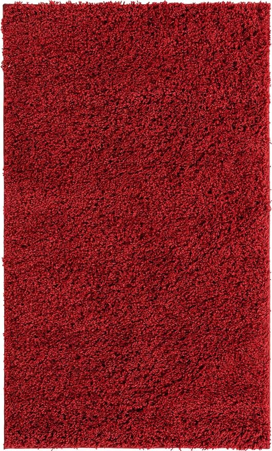 Amazon.com: Rugs.com Everyday Shag Rug – Red 3x5 Shag Rug Perfect for ...