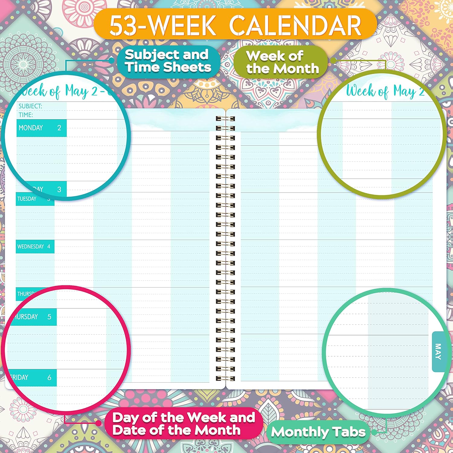 Teacher Planner 2021-2022 - Weekly & Monthly Lesson Plan Book, July 2021 - June 2022, 8" x 10", Academic Planner with Twin-Wire Binding & Large Blocks for Teachers : Office Products