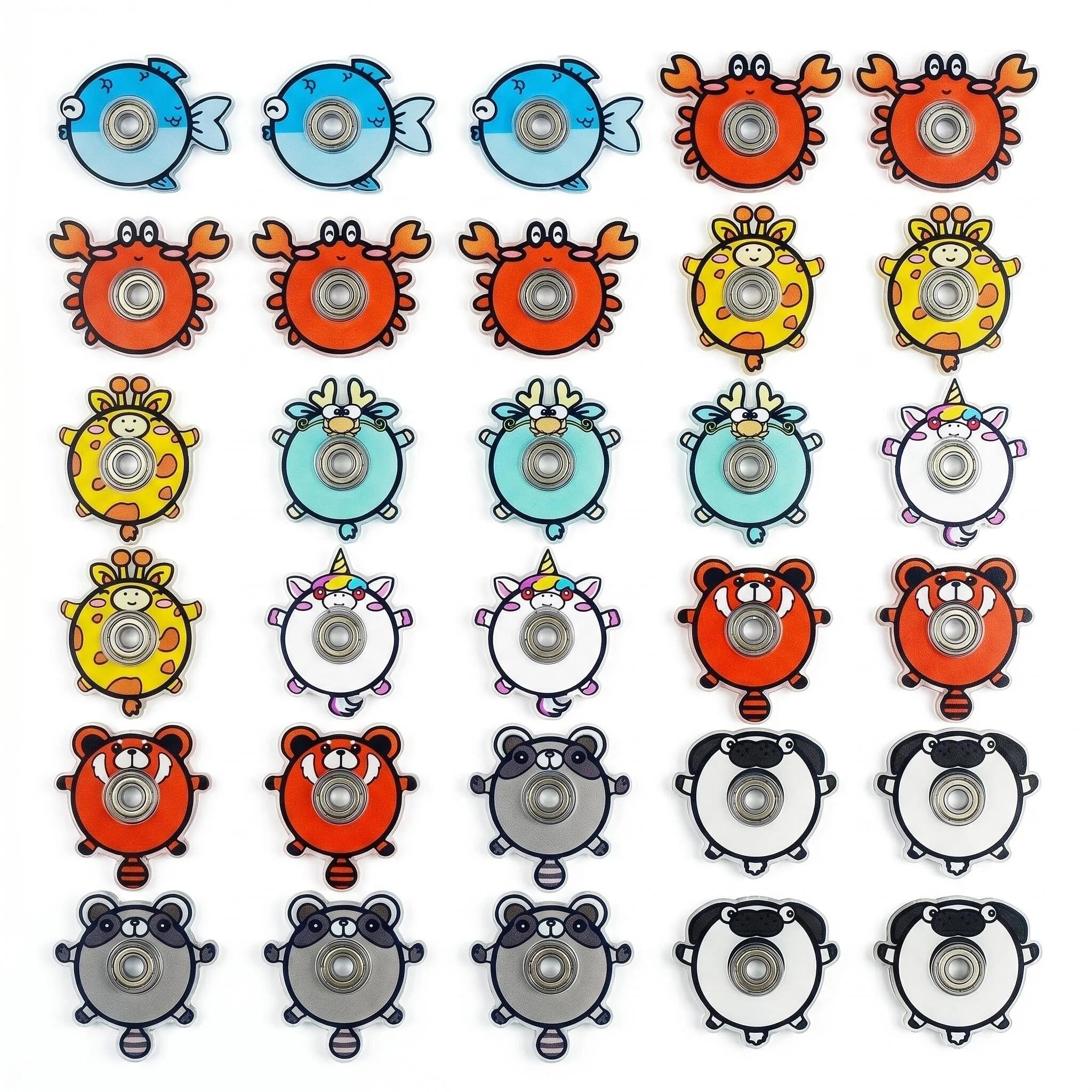 24 Pack Dinosaur Party Bag Fillers Mini Fidget Spinner Toys Stress Relief Sensory Toys for Kids Teens,Treasure Box Toy for Classroom Prizes Supplies（Random Style） (sea)