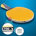 Ping Pong Paddle with Killer Spin + Case for Free - Professional Table Tennis Racket for Beginner and Advanced Players - Improve Your Ping Pong Skills with JT Ping Pong Paddle Set (Yellow) gallery image