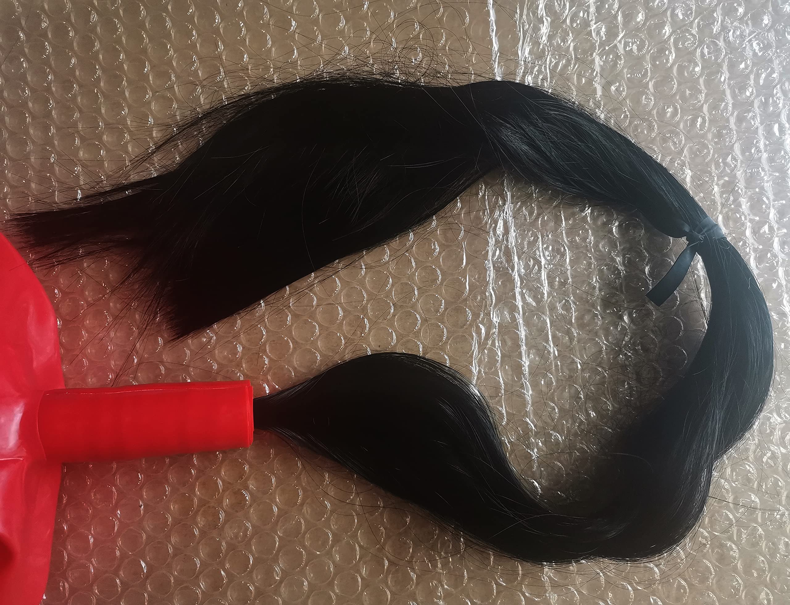 MFMYEE máscara de látex 100% goma SM máscara de esclavitud completa fetiche, máscara de juego de roles, incluye peluca (rojo)