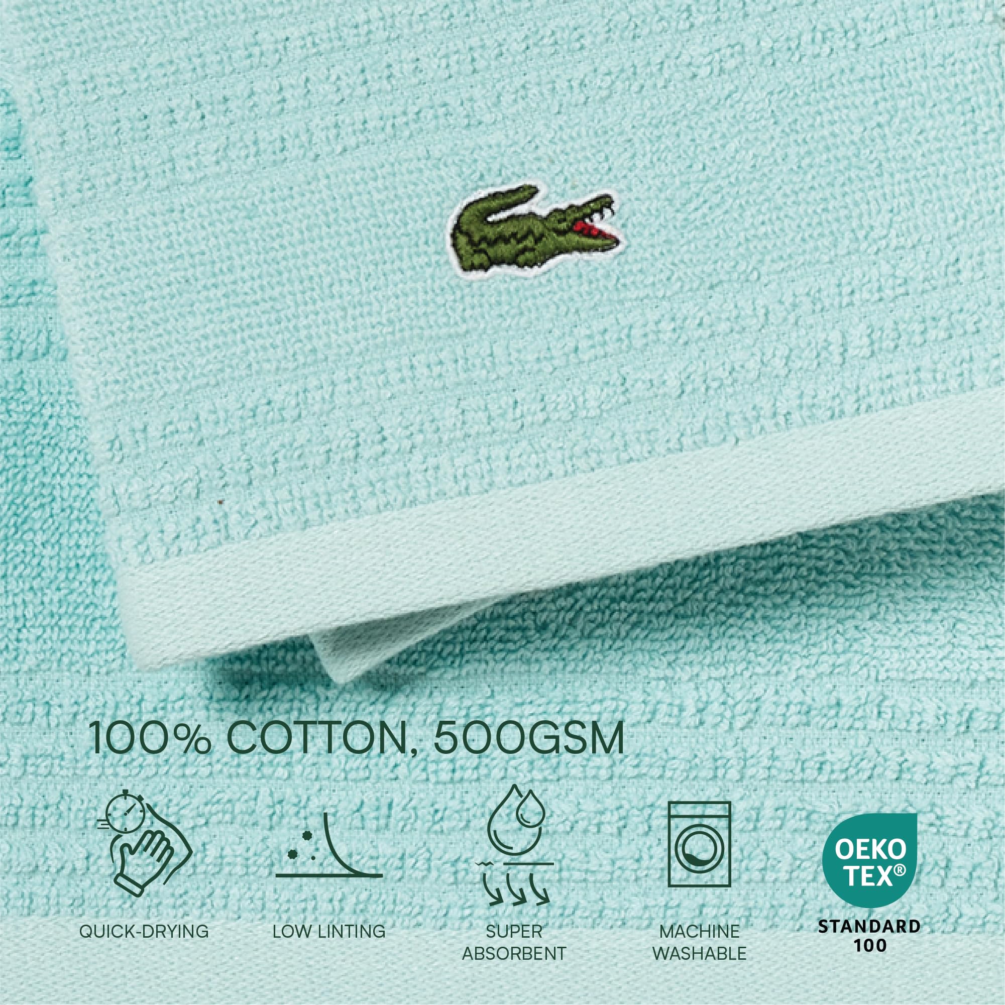 Amazon｜Lacoste Grand Slam タオル6点セット – 柔らかく吸水性の高い