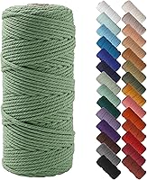 Vista 74 de NOANTA - Cuerda de macramé color verde aguamarina, 1/8 pulgadas (3 mm) x 109 yardas (100 metros), cuerda de algodón colorido para colgar