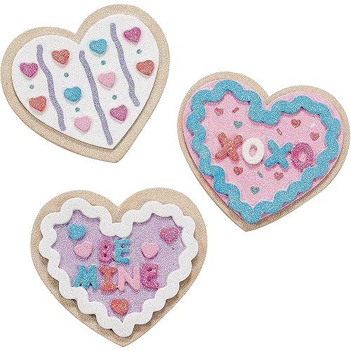 Fun Express Valentine Cookie Foam Magnets Craft Kit - Makes