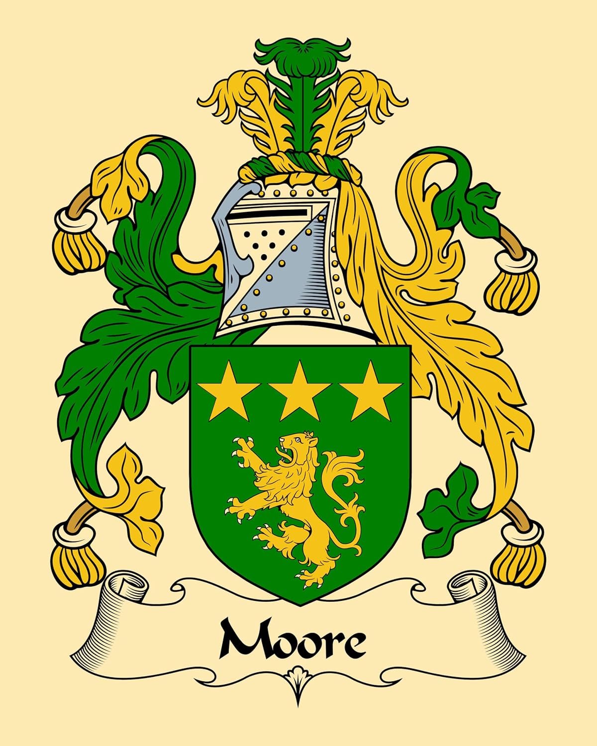 Amazon.com: Carpe Diem Designs Moore Coat of Arms/Moore Family Crest ...