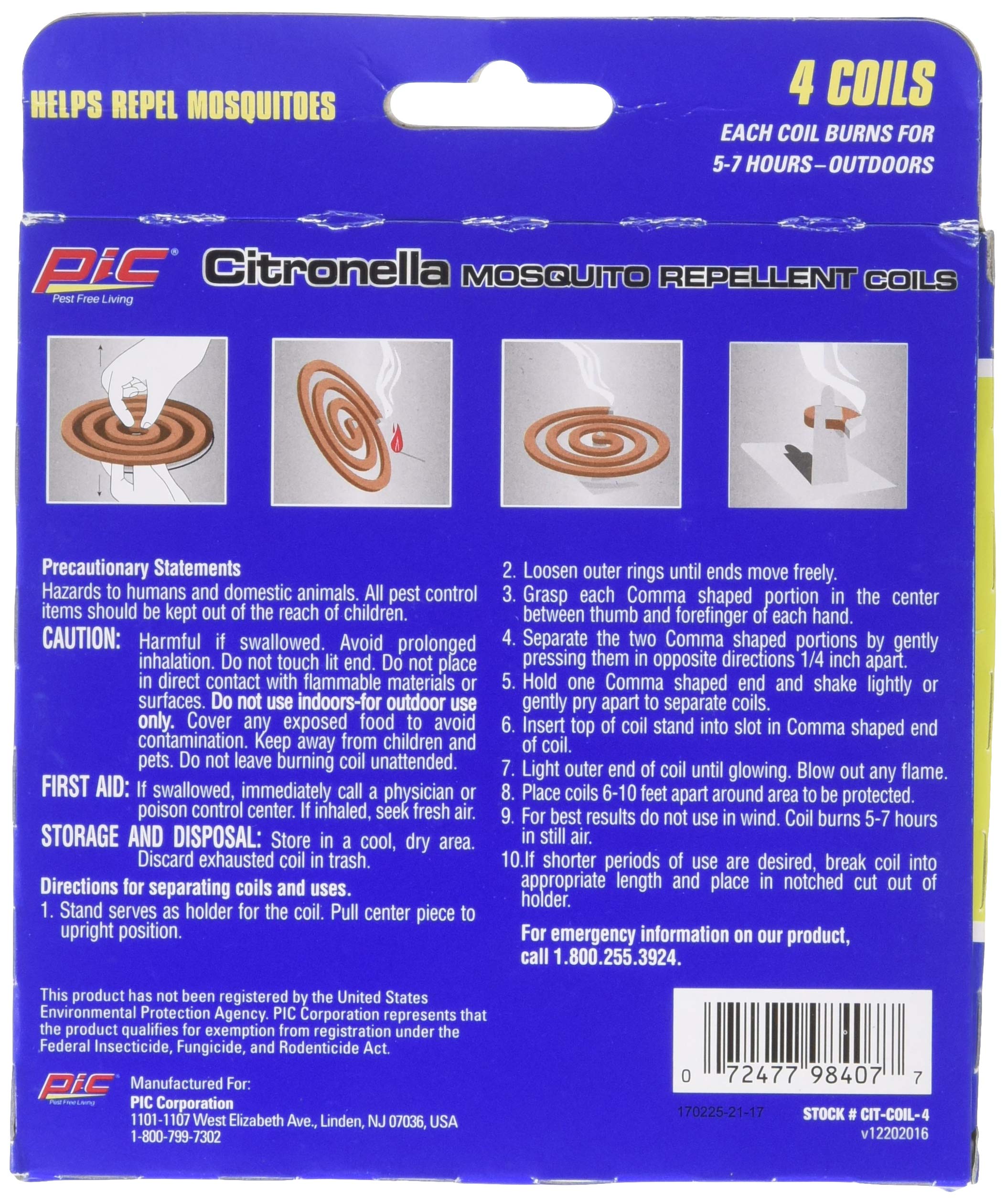 PIC 4322 Mosquito Repellent, 4 Coils (Pack of 3), 1