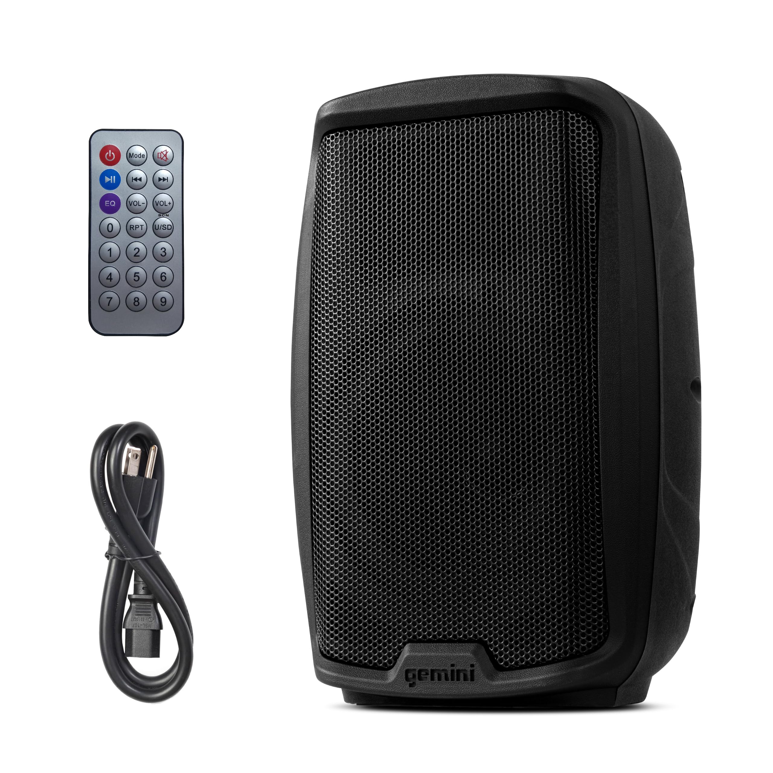Gemini Sound As-2112Bt Active Bluetooth Pa System, 12" Inch Woofer 1500W Watts Dj Speakers, Sd, USB, Xlr Input/Output, 2 X 1/4" Inch Microphone/Rca And Aux Inputs, Tws